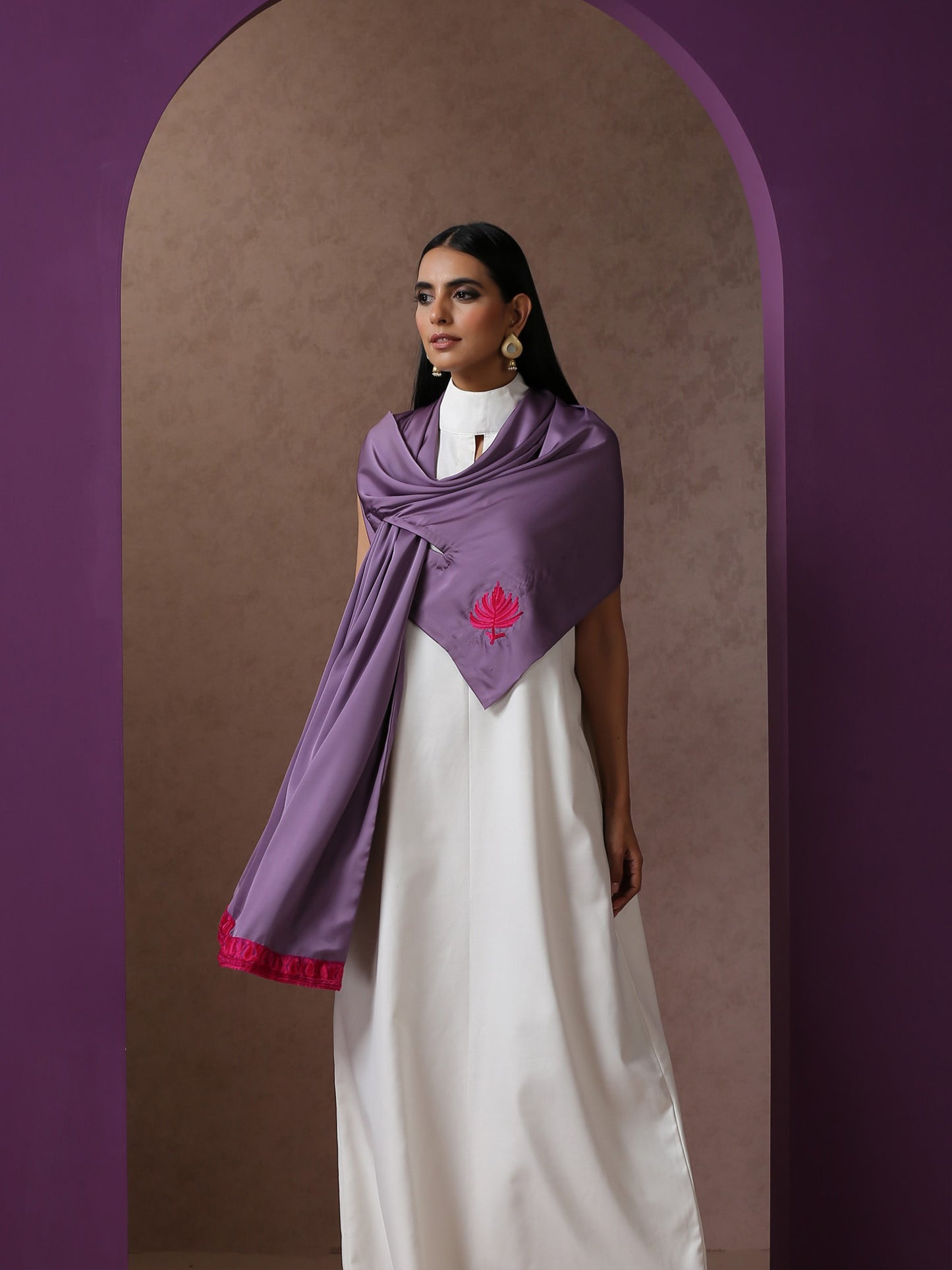 Bahaar Lilac Stole