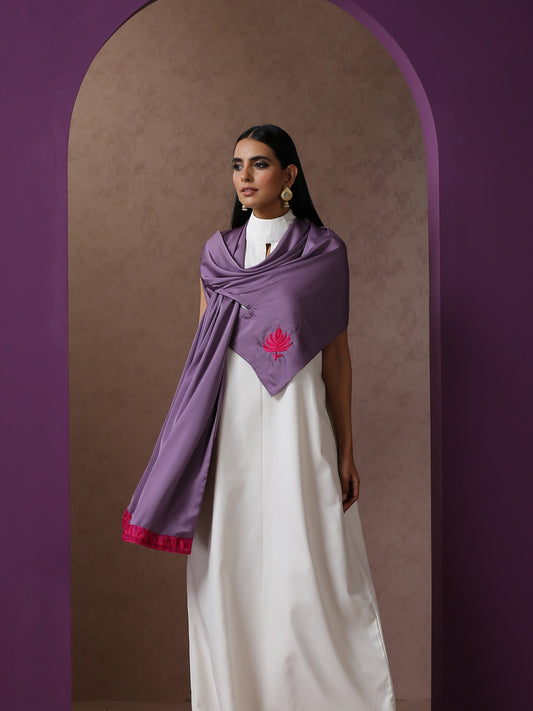 Bahaar Lilac Stole