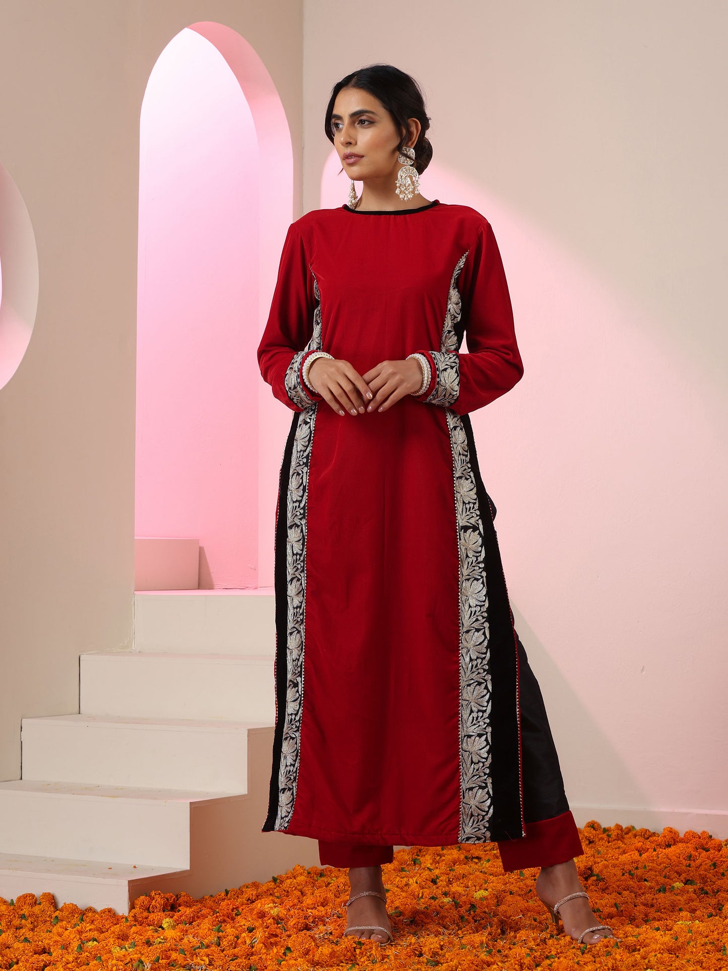 Nishat Red & Black Suit Set