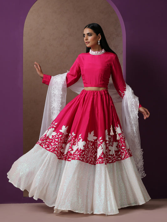 Jashn Hot Pink Lehenga