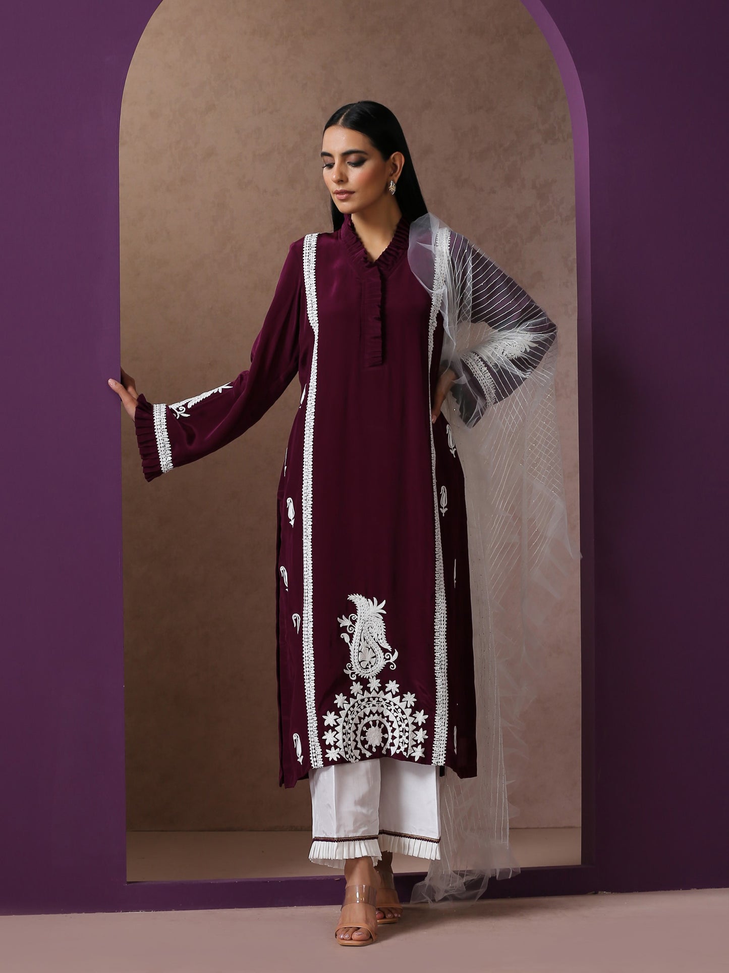 Jashn Purple Suit Set