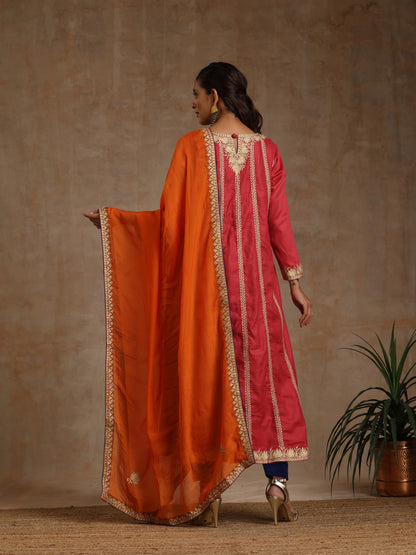 Bandhan Three Color Silk Suit Set