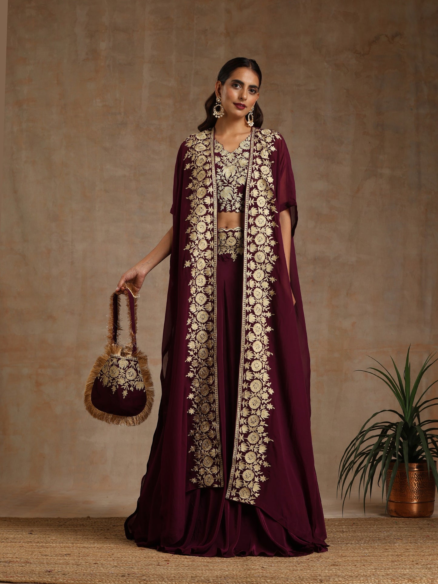 Bandhan Lehenga with Cape