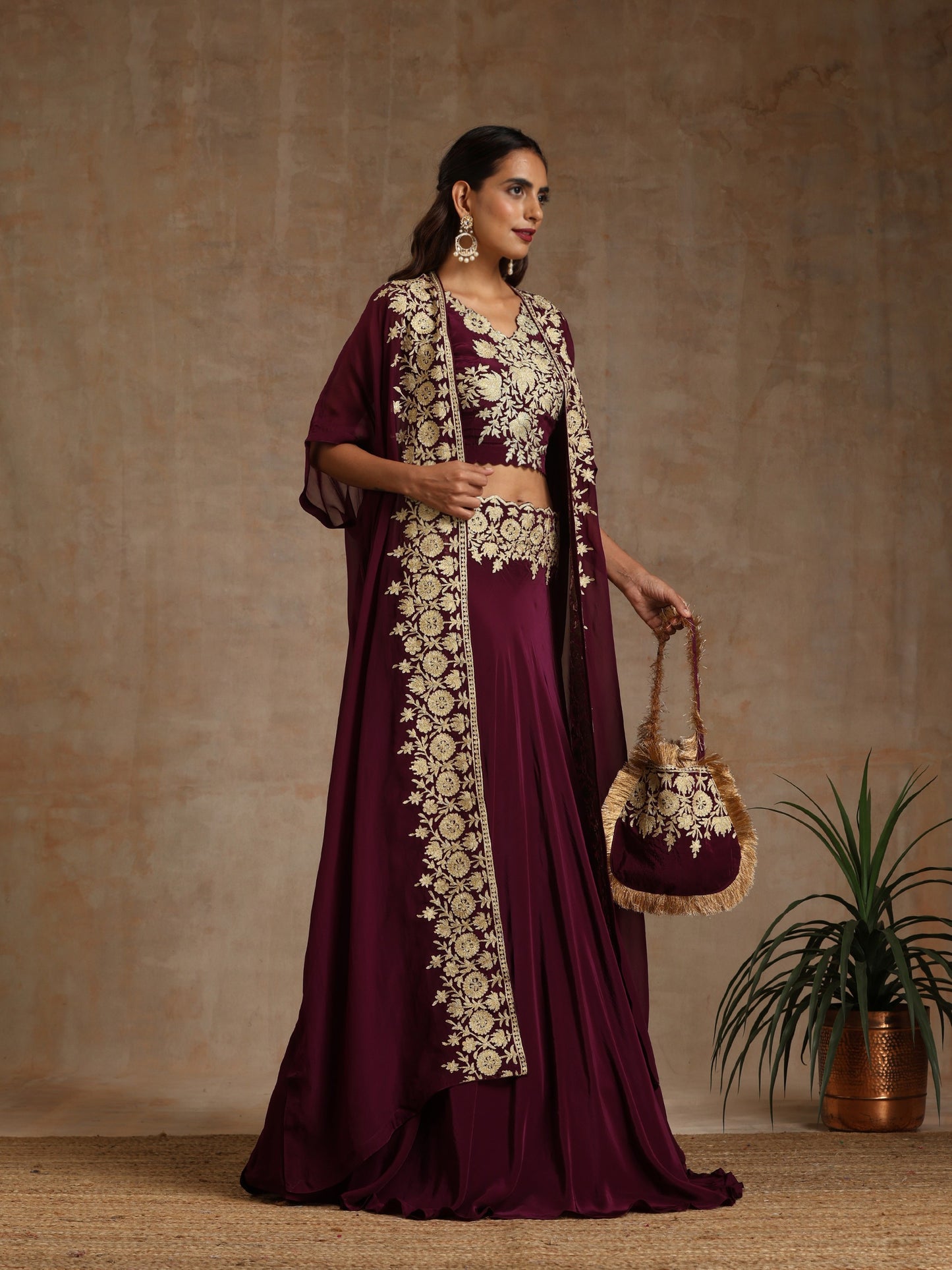 Bandhan Lehenga with Cape