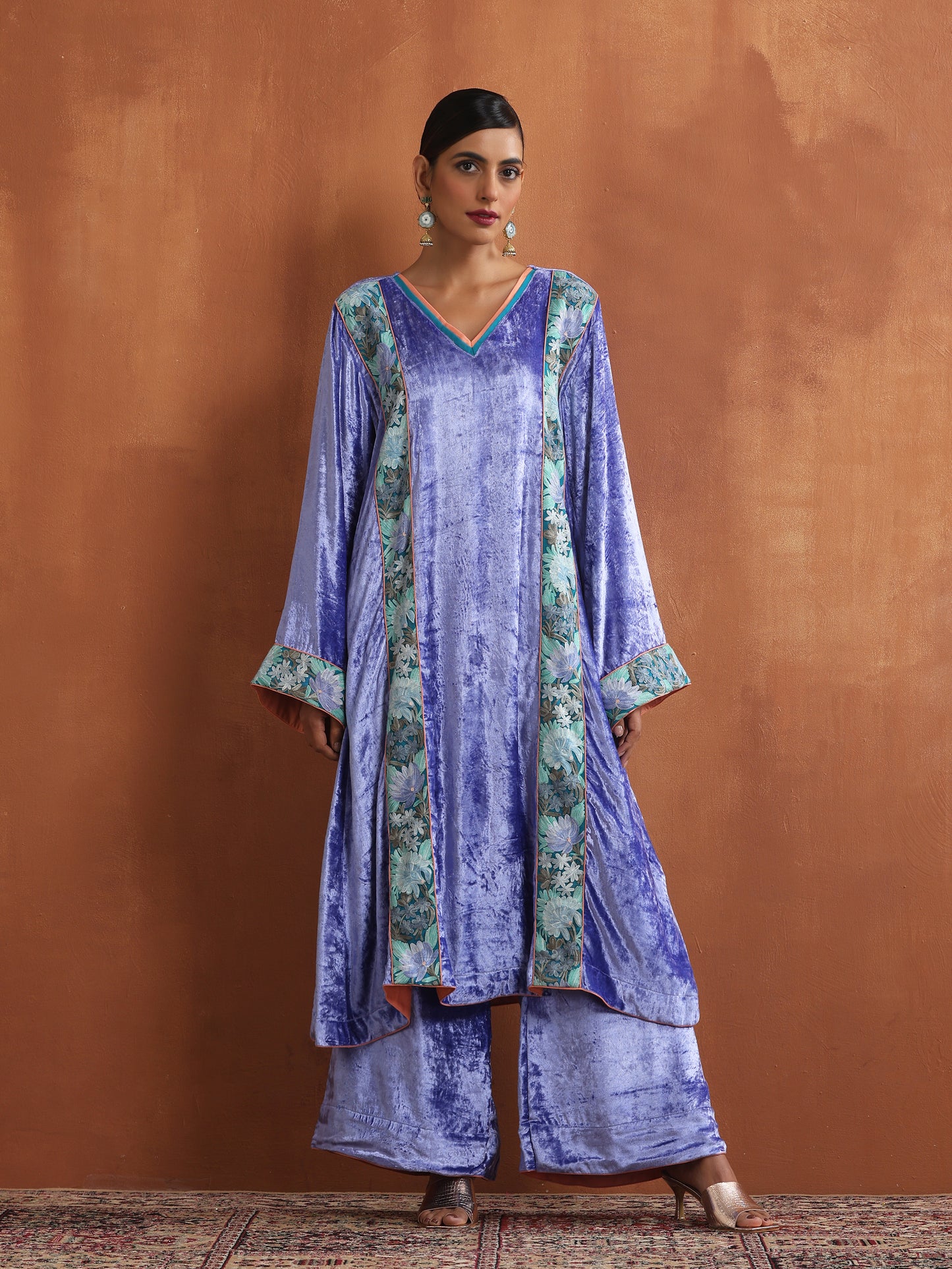 Nishat Purple Blue Suit Set