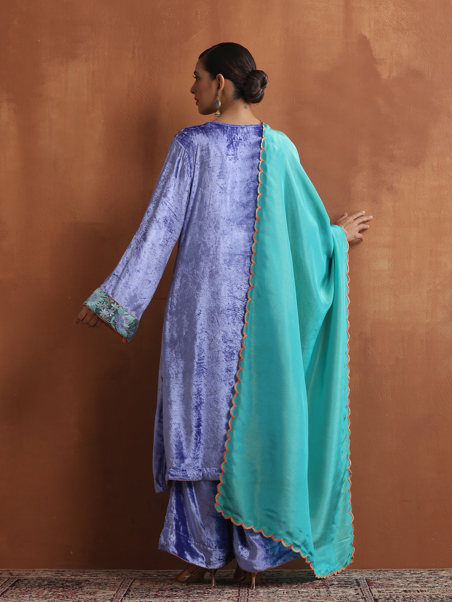 Nishat Purple Blue Suit Set