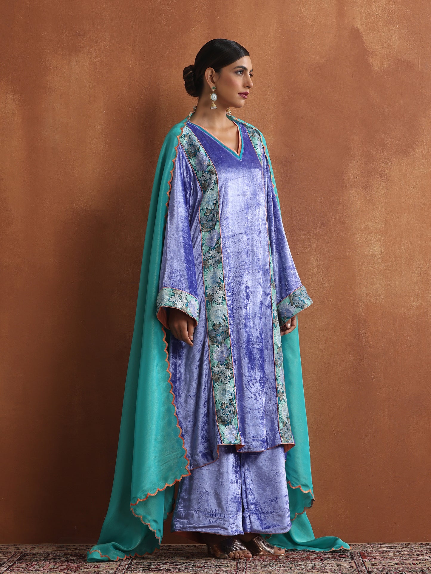 Nishat Purple Blue Suit Set