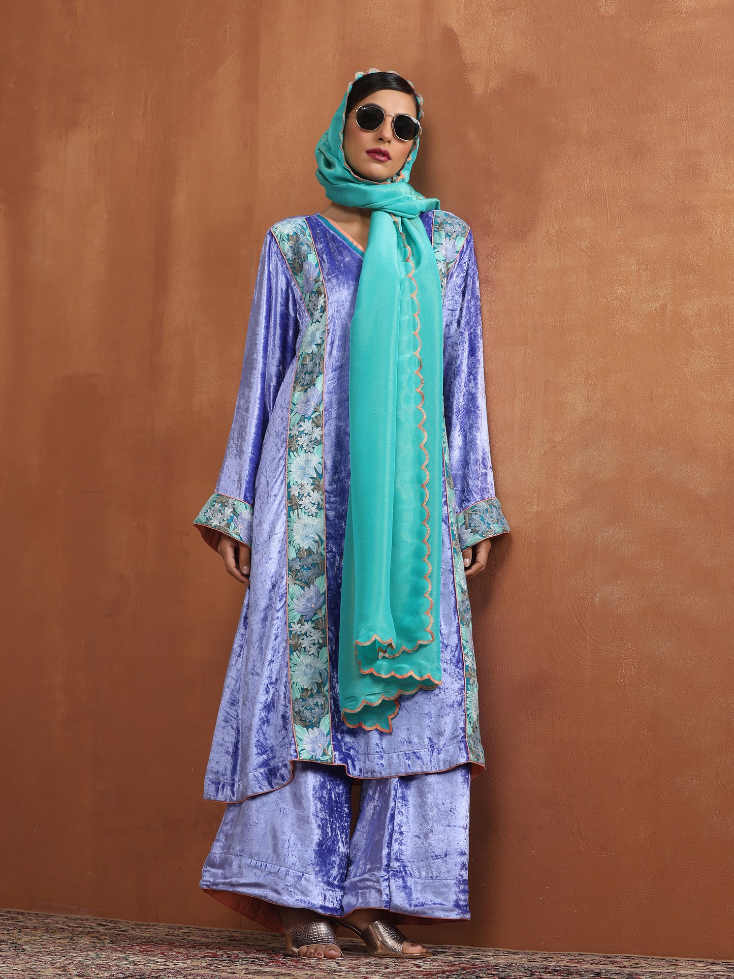 Nishat Purple Blue Suit Set