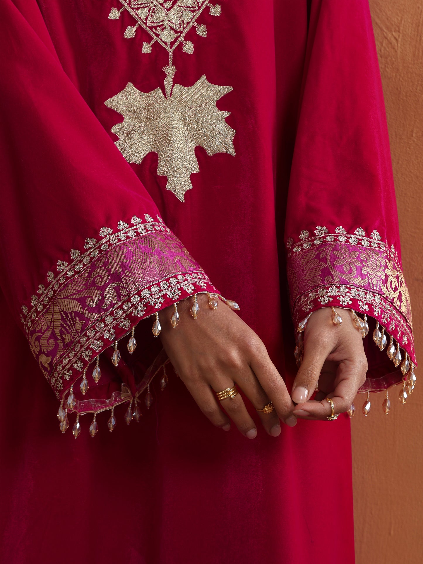 Nishat Hot Pink Kaftan