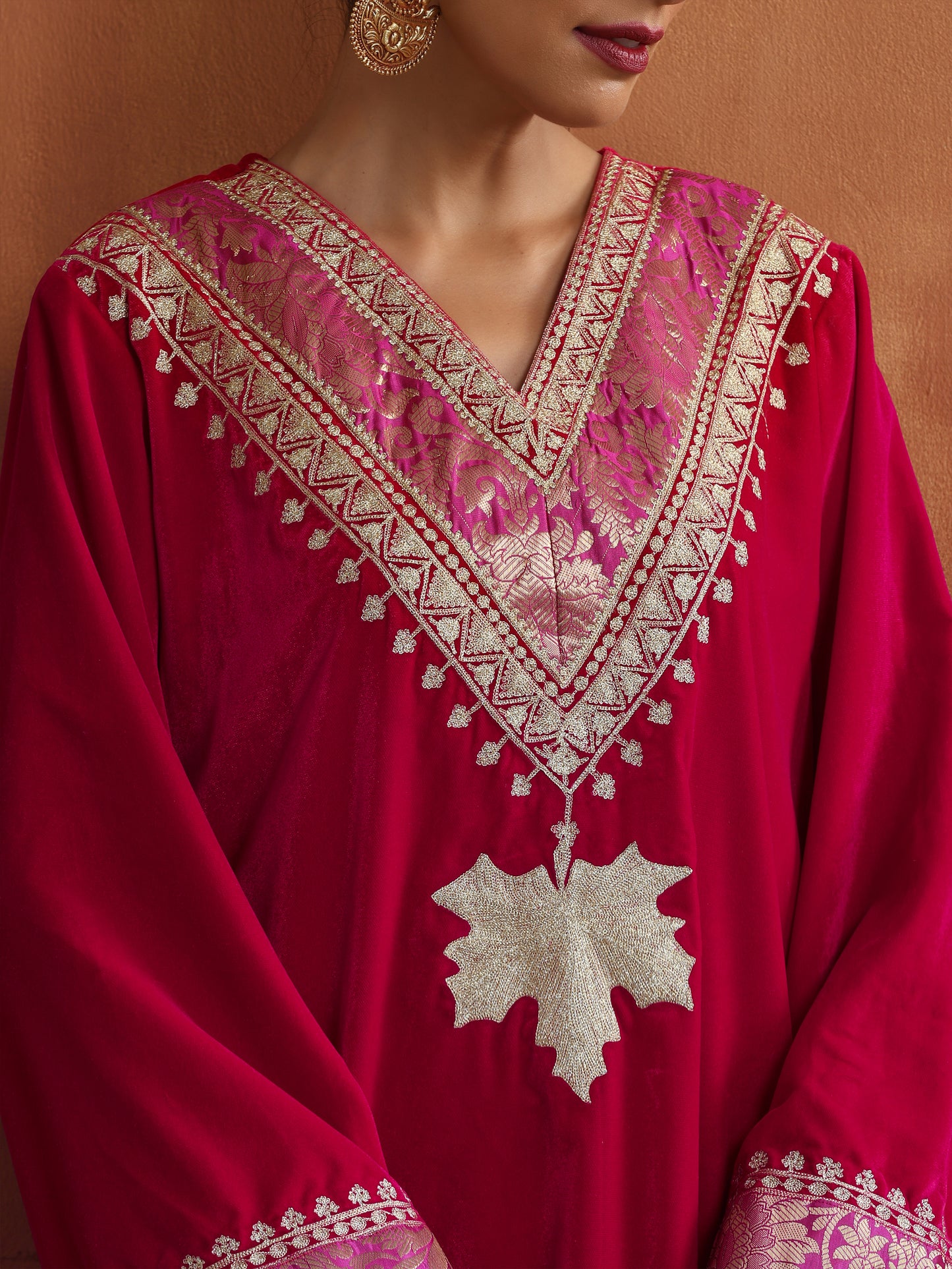 Nishat Hot Pink Kaftan