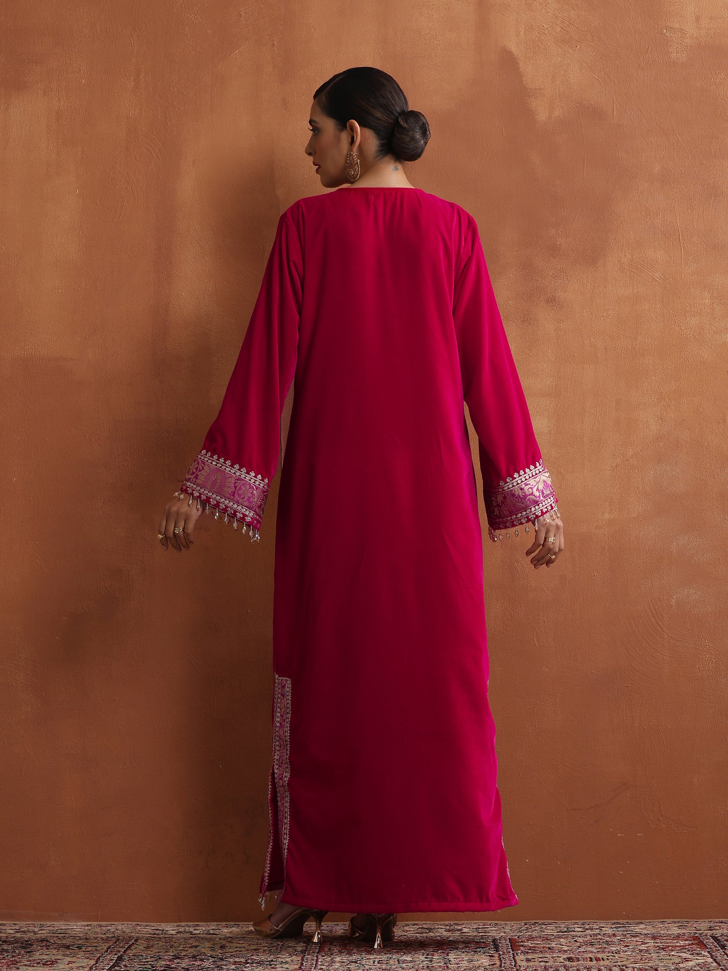 Nishat Hot Pink Kaftan