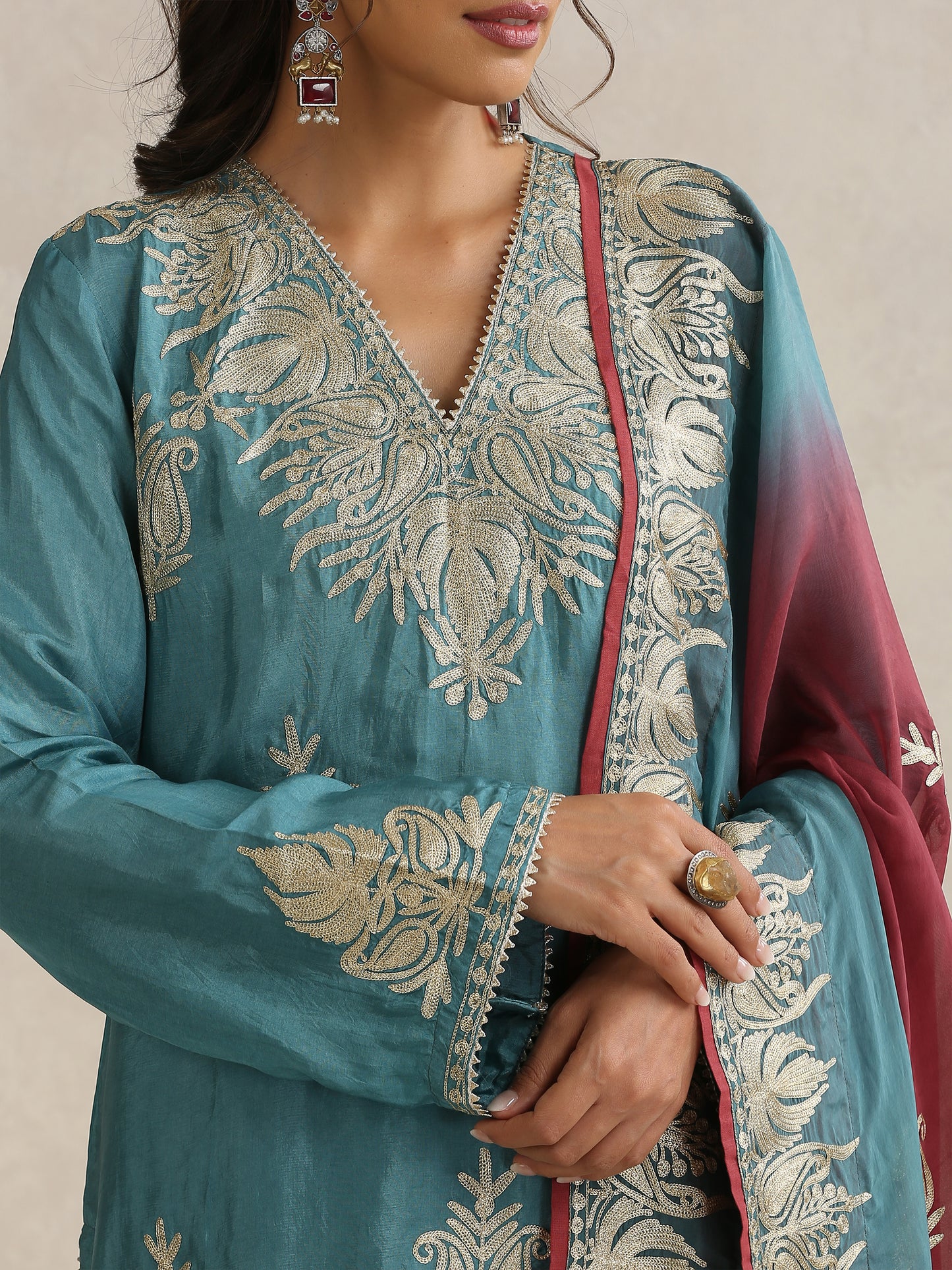Nargis Blue Suit Set