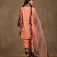Aghaaz Black & Peach Suit Set