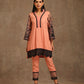 Aghaaz Black & Peach Suit Set