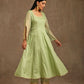 Aghaaz Olive Anarkali Suit Set