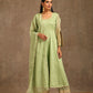 Aghaaz Olive Anarkali Suit Set