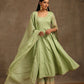 Aghaaz Olive Anarkali Suit Set