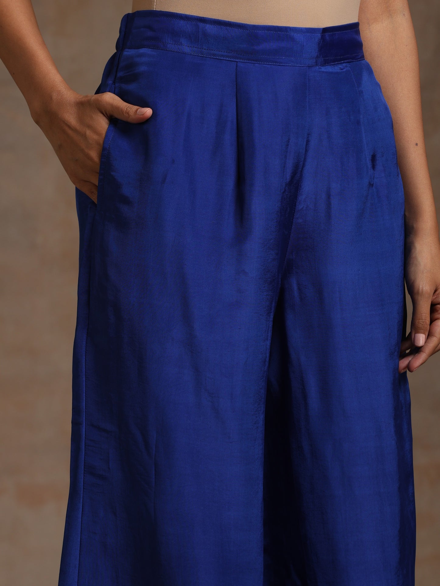 Bandhan Royal Blue with Orange Dupatta Suit Set