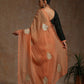 Bandhan Rust Organza Saree