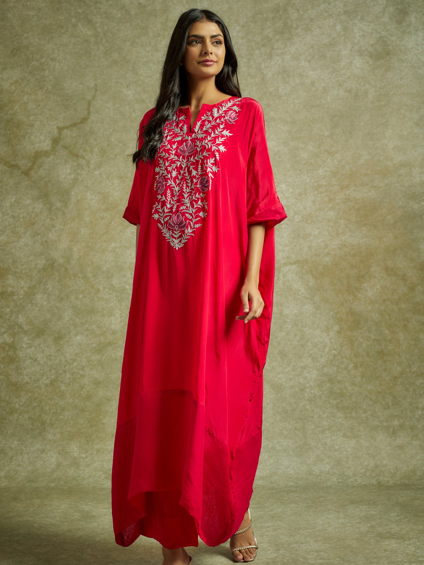 Gul Hot Pink Kaftan Set