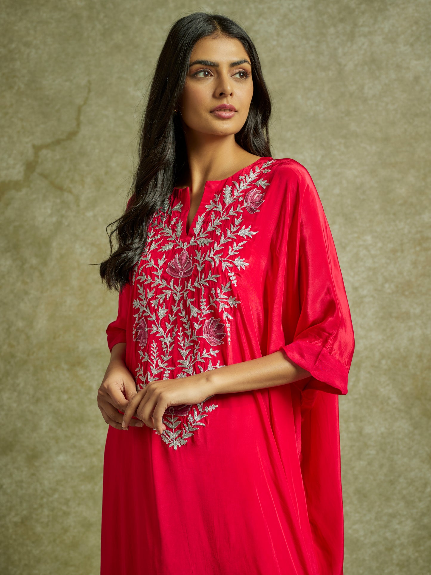 Gul Hot Pink Kaftan Set