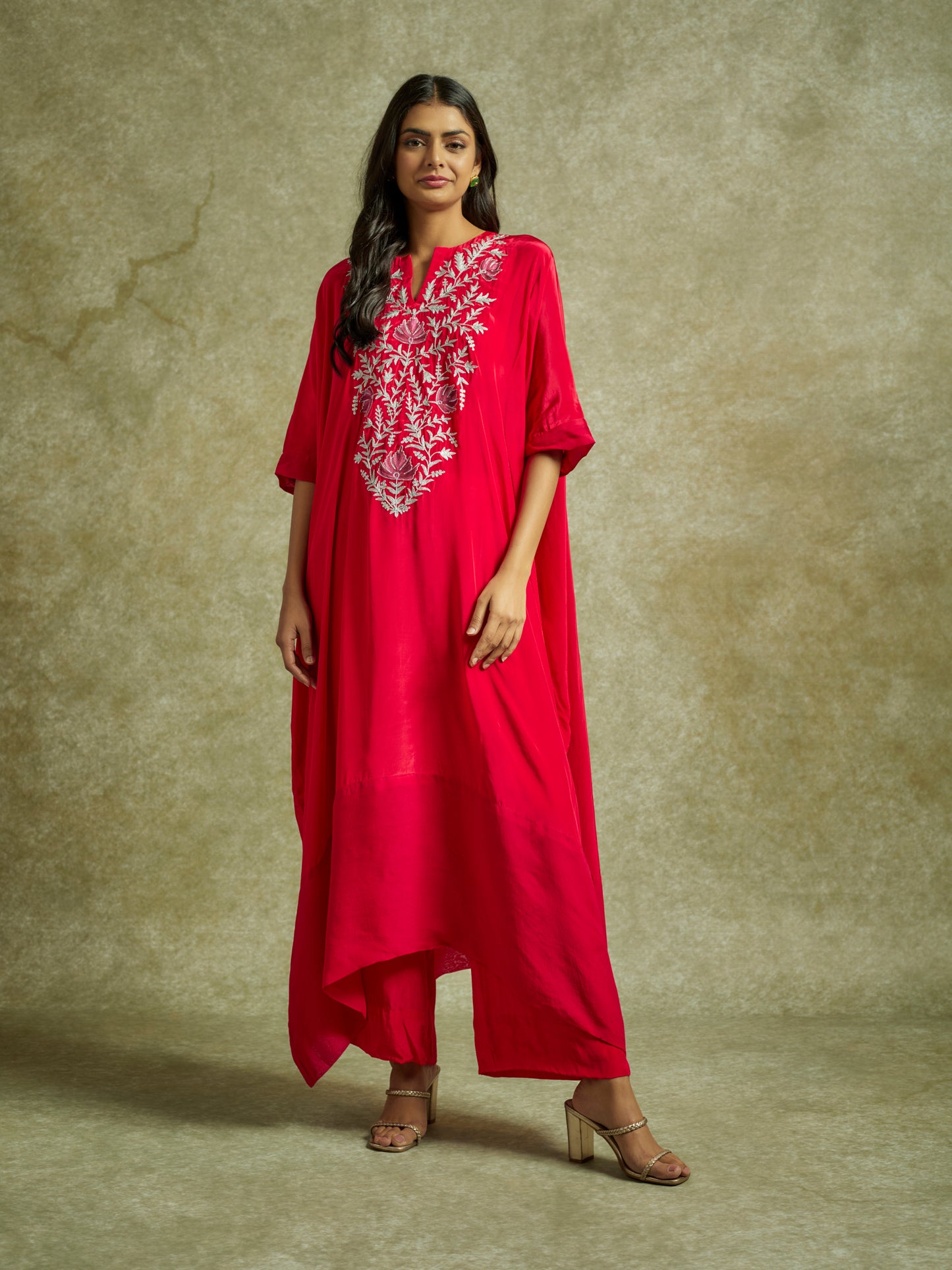 Gul Hot Pink Kaftan Set