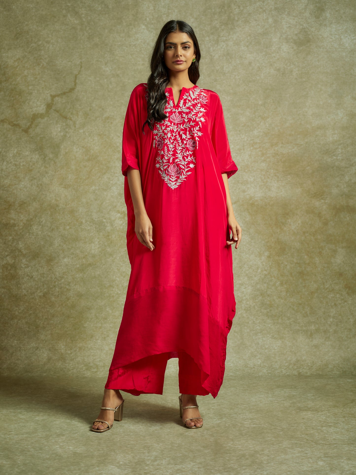 Gul Hot Pink Kaftan Set