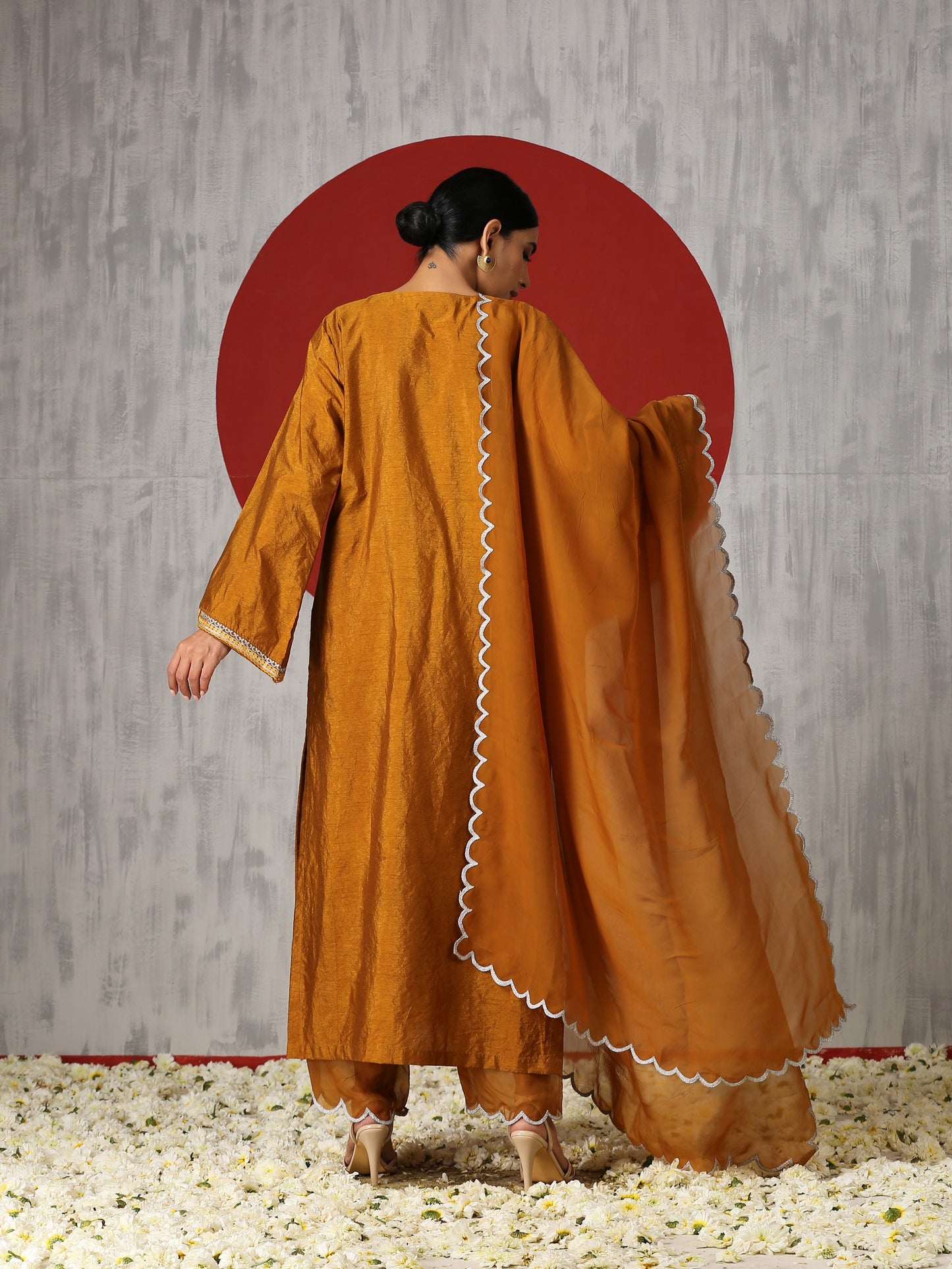Jashn Silk Suit with Organza Dupatta
