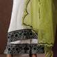 Makhmal Neon & White Suit Set
