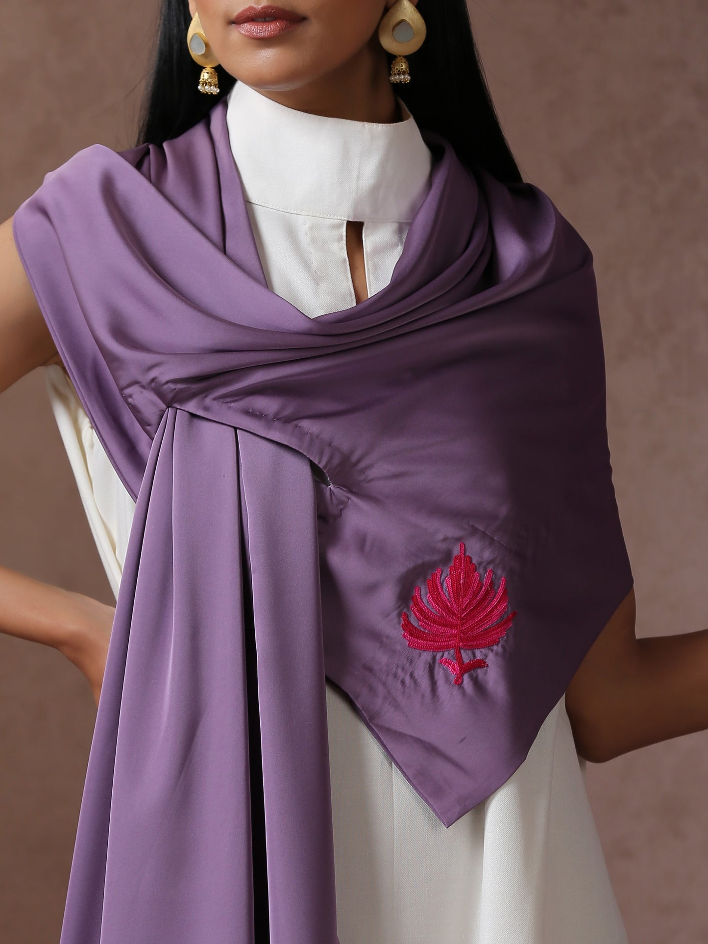 Bahaar Lilac Stole